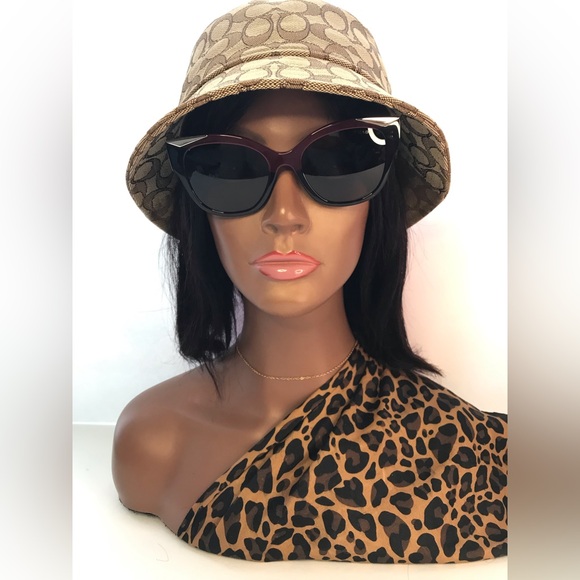 New Authentic Prada Brown Cat Eye Ladies Sunglasses PR 02WS 07C0D1 - Picture 4 of 14